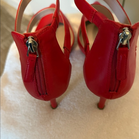 Nine West Strappy Red Heels - Picture 4 of 6